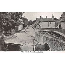 The Street, Pakenham, Suffolk : Pawsey printed postcard 1684