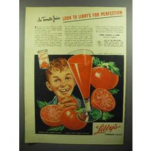 1945 Libby's Tomato Juice Ad - Look to Libby's