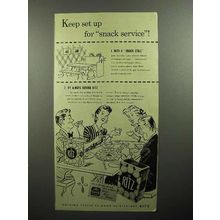 1946 Nabisco Ritz Crackers Ad - Set Up Snack Service