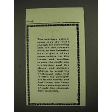 1903 Ivory Soap Ad - Well Enough for Scrubbing