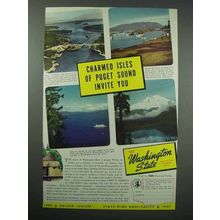 1939 Washington Tourism Ad - Isles of Puget Sound