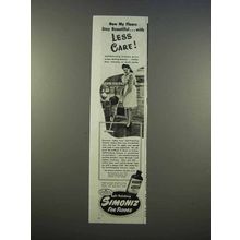 1946 Simoniz for Floors Ad - With Less Care