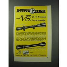 1964 Weaver Model V8 Scope Ad - For True Versatility