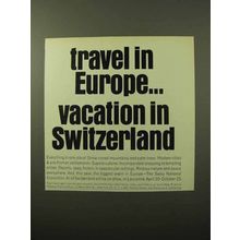 1964 Switzerland Tourism Ad