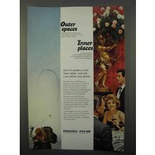 1966 Panagra Pan Am Airways Ad - Outer Spaces Inner