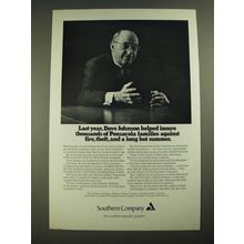 1978 Southern Company Ad - Dave Johnson Helped Insure