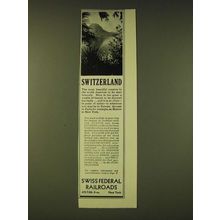 1933 Swiss Federal Railroads Ad - Switzerland