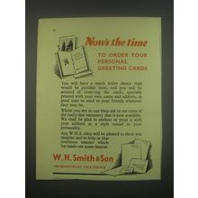 1949 W.H. Smith & Son Greeting Cards Ad - Now's the time to order