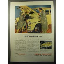 1950 Chrysler Corporation Ad - Pour it on, Sonny; pour it on!