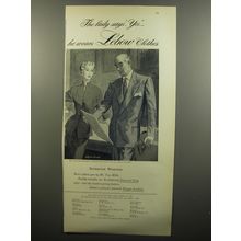 1951 Lebow Clothes Superfine Worsted Suits Ad - The Lady says, Yes