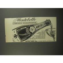 1952 Montebello Champagne Advertisement