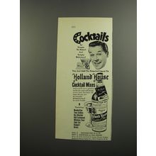 1953 Holland House Cocktail Mixes Ad - Cocktails so simple to make!