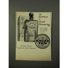 1954 Knize Ten Toilet Water Ad - The essence of good grooming