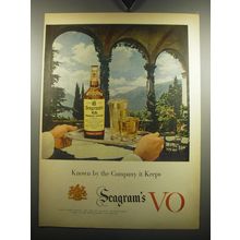 1957 Seagram's V.O. Whisky Ad - Known by the Company it Keeps