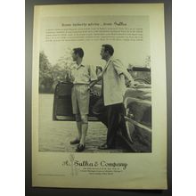 1955 A. Sulka Fashion Ad - Some fatherly advice from Sulka