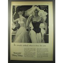 1955 Warner's Merry Widow Corset Ad - It's simply wicked what it does for you