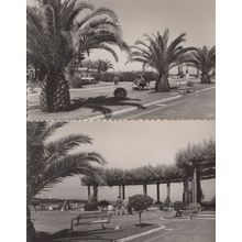 Santander Jardine de Piquio World Globe 2x Vintage RPC Spain Postcard s
