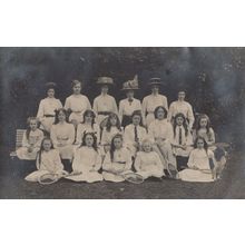 Welsh Rhyl 1910 Tennis Childrens Ladies Group Photo Old Postcard