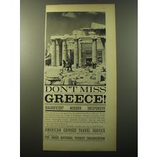 1960 The Greek National Tourist Organization Advertisement - Don't Miss Greece!