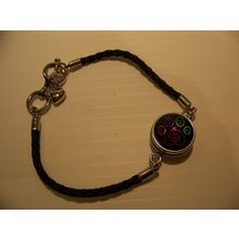 Swirls of Love Paw Glass Button Bracelet