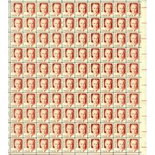 Pearl Buck Writer Sheet of 100 - 5 Cent Postage Stamps Scott 1848