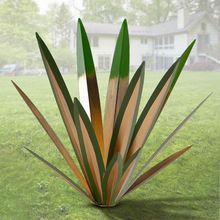 Homight Large Agave Sculpture Rustic Metal Agave Plant Outdoor Interior Decorati