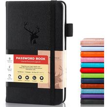Molekaus Password Book with Alphabetical Tabs Small Password Keeper with Extra P