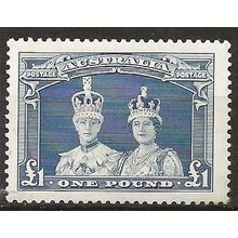 Australia 1938 SG178 £1 Bluish Slate Mounted Mint ..