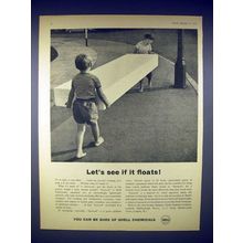 1960 Shell Chemicals Ad - See if It Floats!