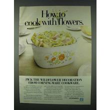 1978 Corning Ware Wildflower Cookware Ad