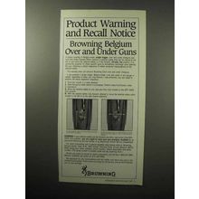 1987 Browning Belgium Over and Under Shotguns Ad