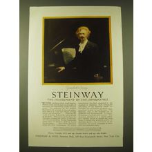 1924 Steinway Pianos Ad - Paderewski at his Steinway