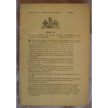 1870 Act of Parliament: Naval Military Stores Passenger
