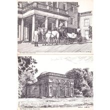 The Family Coach Weston Park Shropshire 2x Painting Postcard s