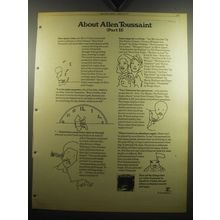 1975 Allen Toussaint Southern Nights Album Ad - About Allen Toussaint (Part II)