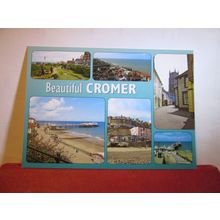 multiview, CROMER, NORFOLK. unused postcard.by J Salmon 2 29 10 33 =