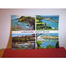 multiview, ILFRACOMBE unused postcard by John Hinde dated 1984 =