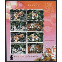 Kiribati WWF Harlequin Shrimp Sheetlet of 2 sets 2005 MNH SG#746-749