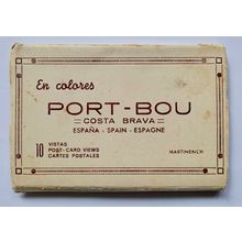 Postcard book Port-Bou, Costa Brava, Spain. Unposted