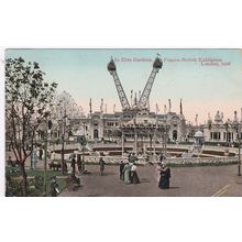 ED49 FRANCO-BRITISH EXHBITION 1908 -IN ELITE GARDENS . EXHIBITION POSTMARK