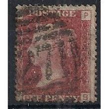 1858 SG43 1d Red Plate 167 Good/Fine Used Check Letters "PS".