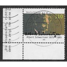 GER 2000 110pf 'ALBERT SCHWEITZER' (CORNER MARGIN) FINE USED (EBID54-110)