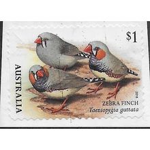 AUS 2018 $1.00 (S/A) 'BIRDS -FINCHES -ZEBRA' ON PAPER FINE USED (EBID25-879)