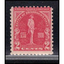 688 2c Battle of Braddock Average MNH U0504