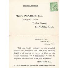 Pilchers Paints Morgans Lane London Painters 1924 Advertising Postcard Builders