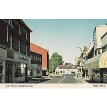 High Street Freeman Hardy Willis Shoe Shop Store Biggleswade 1970s Postcard