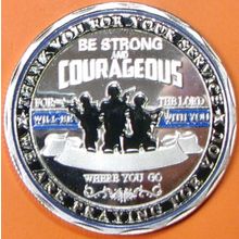 Police Officer. Challenge Coin. 1.50" Silver Tone. 79b.