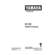 YAMAHA B115X OWNERS MANUAL 1998 OUTBOARD MOTOR 118 PAGES IN ENGLISH USA EDITION