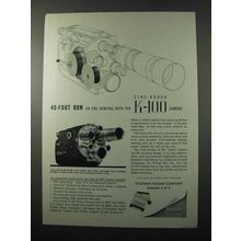 1958 Kodak K-100 Movie Camera Ad - 40-Foot Run