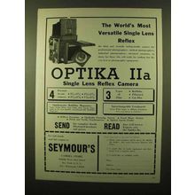 1958 Optika Iia Camera Ad - World's Most Versatile